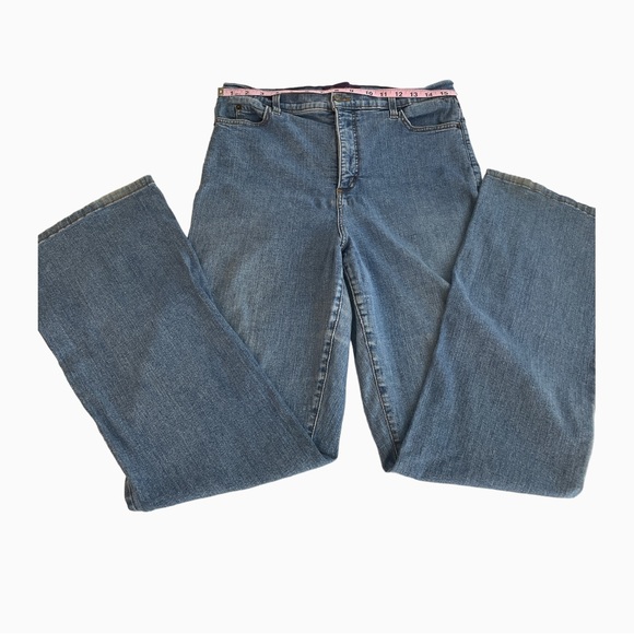 NYDJ Bootcut Denim Jeans Sz 16 GUC Lift X Tuck Slimming Tummy Control - Picture 4 of 17